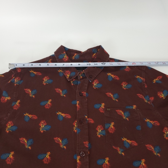 Obey Propaganda Long Sleeve Feather Print Button Down Shirt - Picture 10 of 12